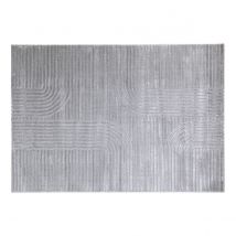 Alfombra rectangular gris con diseño gráfico 160 x 230 cm MAGNUS