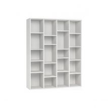 Biblioteca moderna en madera blanca RYTHM