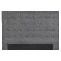 Cabecero de cama en tela acolchada gris antracita 180 cm HALCIONA