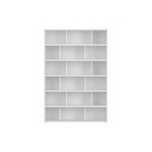 Librería nórdica de madera blanca 140 cm EPURE