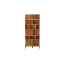 Librería nórdica de roble claro y color blanco 90 cm ABEL