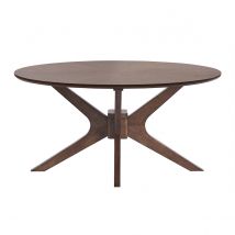 Mesa baja ovalada madera oscura nogal L90 cm DIELLI