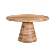 Mesa de centro redonda de madera maciza 80 cm de diámetro MATERA
