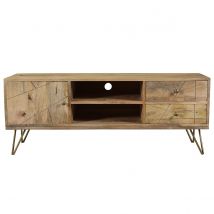 Mueble TV en mango y metal LINIUM