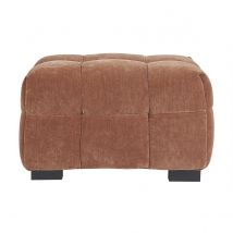 Puf reposapiés de diseño de terciopelo terracota CORTO