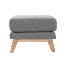 Reposapiés puff nórdico gris claro OSLO