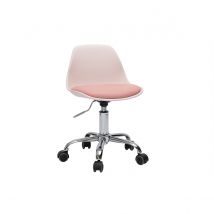 Silla de oficina infantil con ruedas diseño rosa STEEVY