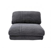 Sillón cama de 1 plaza pana gris oscuro SPENCER