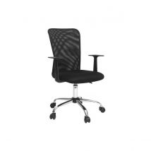 Sillón de escritorio diseño malla negra PLUZ