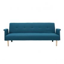 Sofá diseño convertible azul OSCAR