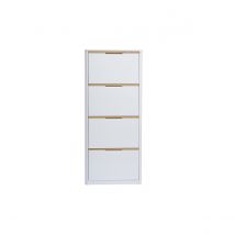 Mobile porta scarpe 4 ante finitura bianco lucido L68 cm KIRK