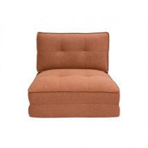 Poltrona letto singola in tessuto color terracotta SALLY