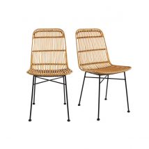 Sedie in rattan naturale set di 2 MALACCA