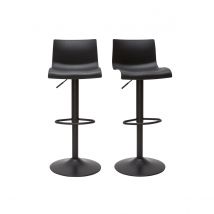 Sgabelli da bar regolabili design in metallo nero (set di 2) ONA