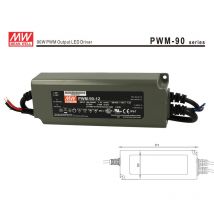 Alimentatore Led MW MEAN WELL PWM-90-12 Dimmerabile 90W 12V IP67 Dimming 3 in 1 0-10V 10V PWM Resistance