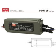 Alimentatore Led MW MEAN WELL PWM-90-24 Dimmerabile 90W 24V IP67 Dimming 3 in 1 0-10V 10V PWM Resistance