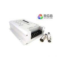 Centralina DMX-512 Decoder 4 Canali + Controller RGB Per Luci Led 32A 12V 24V Con Display LCD