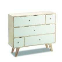 Mobiletto cassettiera soggiorno, ufficio in legno paulownia 80x25x69H Slome