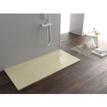 Piatto doccia ultra slim, in smc effetto pietra tortora beige h 2,6cm Sicena Plaget Tortora-Beige,80x120 cm