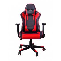 Poltrona da gaming - ufficio girevole con ruote e braccioli Nero Rosso Tusol