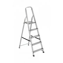 Scala in alluminio 5 gradini antiscivolo 91x45x150h Fredi Revete