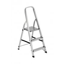 Scala in alluminio tre gradini antiscivolo 62x40x106h Fredi Revete