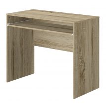 Scrivania con piano estraibile in mdf , rovere 90x45 h74cm Slome Brica