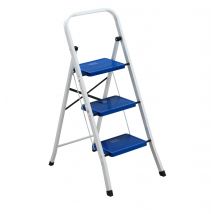 Sgabello in acciaio tre gradini antiscivolo 73x46,5x104h cm Fredi Revete