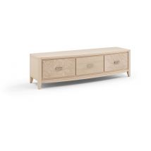 Porta tv 3 cassetti in legno con decoro foglia l.180 p.51 h.50 - Mobili 2G