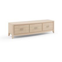 Porta tv 3 cassetti in legno con decoro onda l.180 p.51 h.50 - Mobili 2G