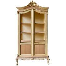 Vetrina 2 ante classica barocco legno grezzo 114x46x214 - Mobili 2G