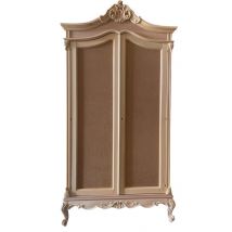 Armadio 2 porte classico barocco legno grezzo 114x63x214 - Mobili 2G