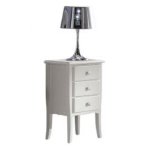 Comodino 3 cassetti shabby legno massiccio bianco 45x34x71 (3022) - Mobili 2G