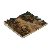 Diorama-Sockel 14x14 cm, Schutt-Straße