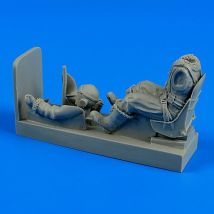 R.A.F. pilot with seat for Spitfire