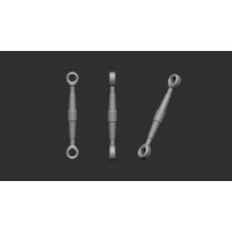 Turnbuckles 50 pc. - half and half 7,5mm - 1,1mm / 7,0mm - 1,0mm