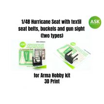 Hurricane Seat with textil seat belts, buckels and gun sight (two types)