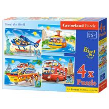 Travel the World, 4x Puzzle(8+12+15+20)