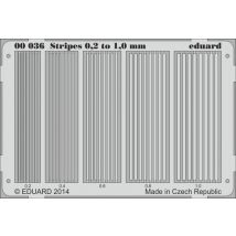 Stripes 0.2 to 1 mm