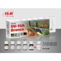 Acrylic paint set - OV-10A Bronco and other Vietnam aircraft (6 x 12ml)