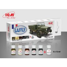 Acrylic paint set - Laffly V15T and French vehicles (6 x 12ml)