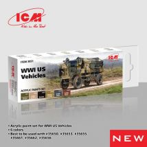 Acrylic Paint Set -WWI US military vehicles [6 x 12 ml]