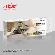 Acrylic Paint Set - WWII US Armored vehicles [6 x 12 ml]