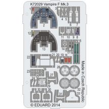 Vampire F Mk.3 Coloured photo-etched parts