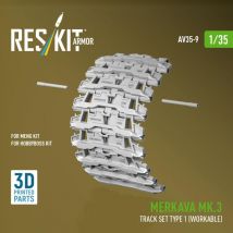 Merkava Mk.3 track set Type 1 (Workable) [HobbyBoss] (3D Printed)