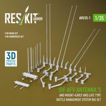 IDF AFV antennaÂ´s and mount+early and late type battle managment system big set (3D Printed)