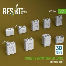 Modern army water cans, big set (3D Printed)