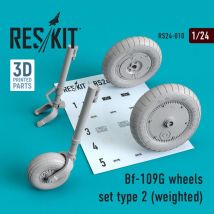 Bf-109G - Wheels set type 2 (weighted)