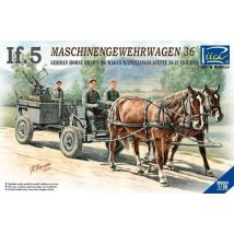 WWII German IF-5 Horse Drawn MG Wagon wi with Zwillingslafette36