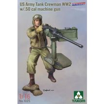 US Army Tank Crewman WW2 w/ .50 cal Machine Gun